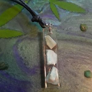 Trio Raw Amazonite Pendant